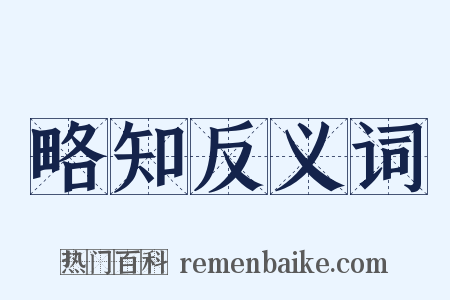 略知反义词是什么意思的图片